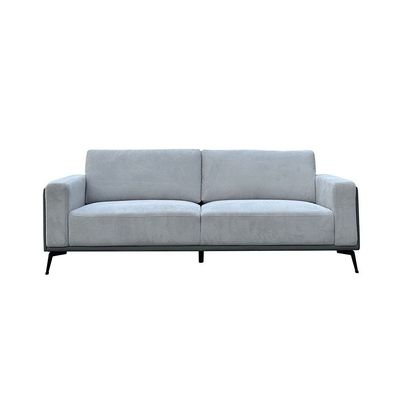 Vista 3-Seater Fabric Sofa - Warm Grey/Dark Grey